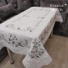 Скатертина на стіл з принтом “Попелясті квіти” #50264, розмір 110×160 см
