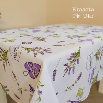 Скатертина з принтом "лавандовий прованс" 110*150 см