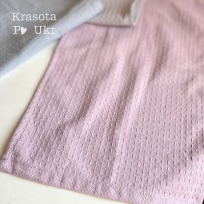 Вафельний рушник, однотонний, пастельно-лавандовий