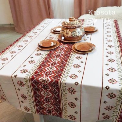 Скатерка на стіл, «ВИШИВАНКА», 150*120 см, 180*150 см і 220*150 см ?