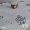 Скатертина #078 натуральна “Лаванда мережка” (90*90 см)