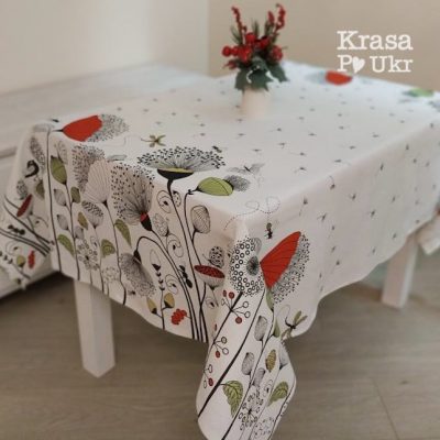 Скатертина на стіл "яскраві кульбаби" - 110*150 см