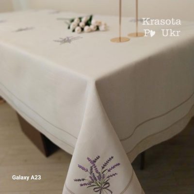 Скатертина  #des16 на стіл “лавандовий прованс” 90*90 см, 110*160 см, 150*220 см, 180*360 см, 180*420 см