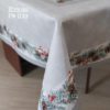 #1239 Скатертина 90*90 см, 150*220 см на новорічний стіл, “Класика Різдва” у сірому