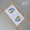 Серветка великодня “Патріотична пасочка” (45*30 см), атлас з золотавим мереживом