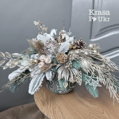 Великодня скатертина на стіл 85*85 см, “Пастельна квіткова корзинка” в оливково-коричневих тонах