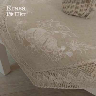 Скатертина вишита “Світлий Великдень” - 90*90 см