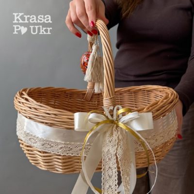 #422 Скатертина на стіл (150*220 см) з вишивкою, дизайн “білим по білому”