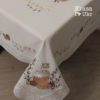 Лляна біла скатертина з вишивкою, дизайн “великодній мінімалізм” – 110*160 см, 135*180 см, 150*220 см