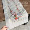 Вишитий ранер сірий, "Різдвяний снігур" (90*40 см, 120*40 см або 150*40 см)
