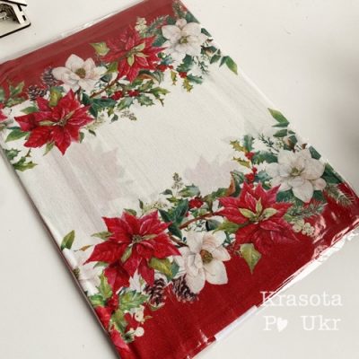 #1217 Доріжка 40*120 см або 40*150 см, “Класика Різдва” з різдвяниками