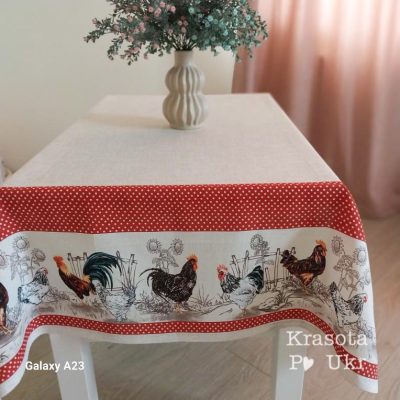 Скатертина “півники на ґанку” 120*150 см