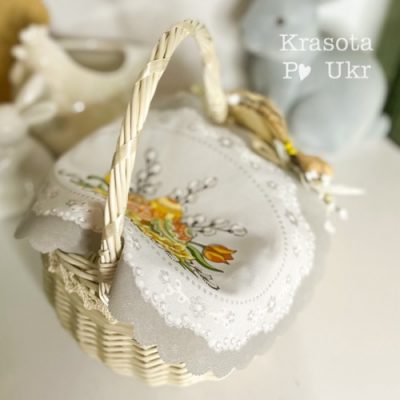 ❤️  Дитяча серветка з аплікацією “Нарциси і писанки”