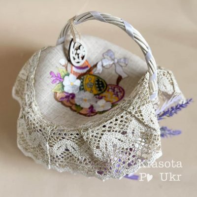 Дитяча серветка “Весняні барви” (30 см) з натурального льону