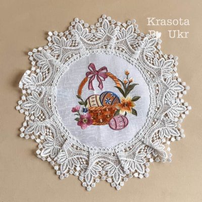 Дитяча серветка (30 см), “Ніжні писанки”, атласна