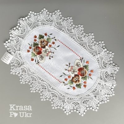 Рушник з вишивкою 40*30 см, «Великодня гармонія», атлас