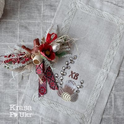 УПАКОВКА (6 ШТ або 12 ШТ) - рушник (60*40 см) атласний з мереживом, “Вишукана палітра”