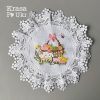 Пасхальний дитячий рушник, “Рожева корзинка” – атлас (30 см)
