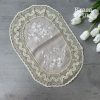 Вишита серветка на кошик з мереживом, дизайн “світле свято” (45*30)