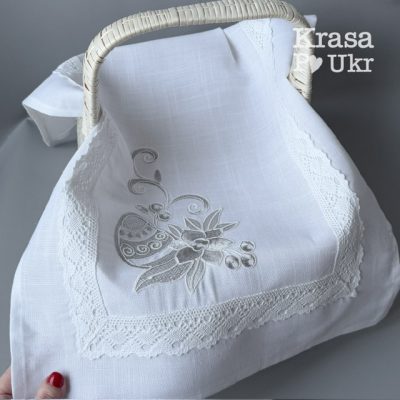 УПАКОВКА (6 ШТ або 12 ШТ) - пасхальна серветка, дизайн "монохромний орнамент" у сірому (60*40 см)
