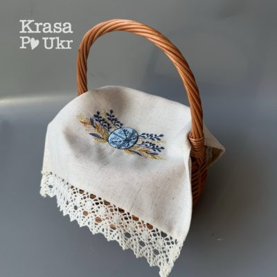 УПАКОВКА (6 ШТ) - дитяча вишита серветка на Великдень “Патріотичні писанки” (26*20 см)