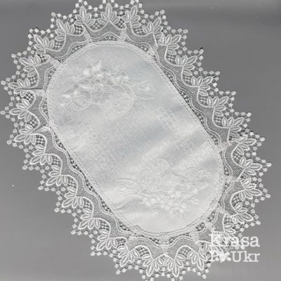 УПАКОВКА (6 ШТ або 12 ШТ) - рушник на кошик “білим по білому” (60*40 см), атлас